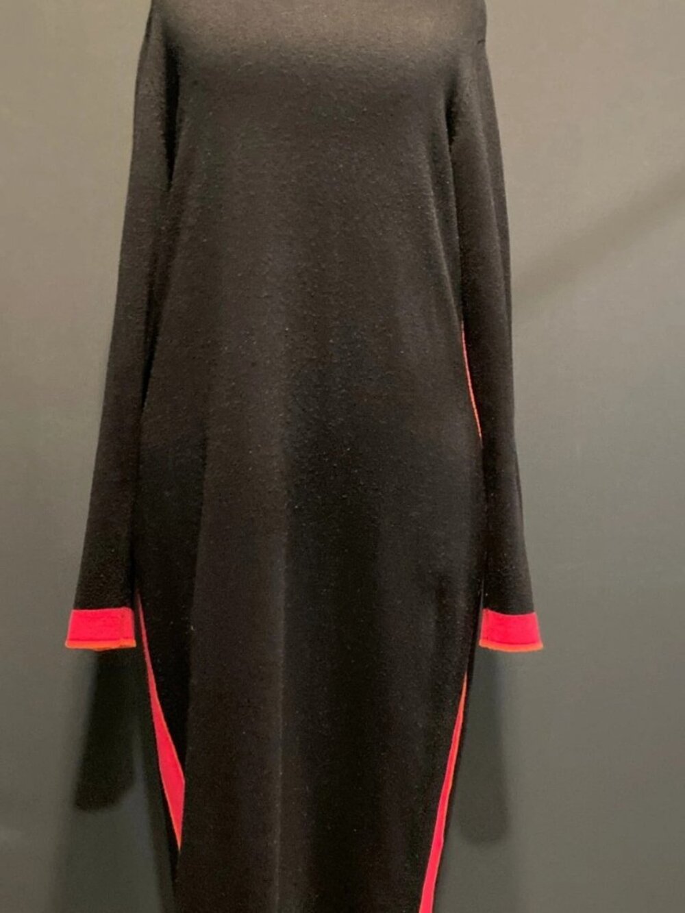 Eliza J Black & Pink Coral Sweater Midi Dress Size Large